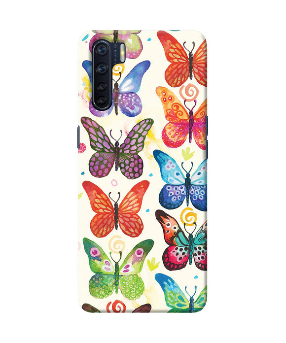 Abstract Butterfly Print Oppo F15 Back Cover