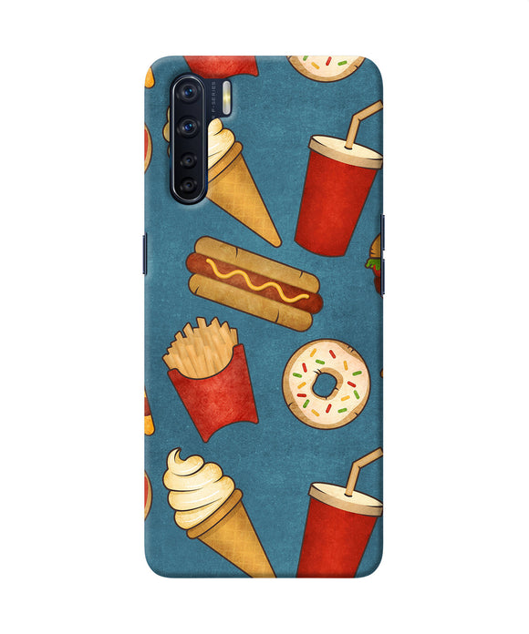 Abstract Food Print Oppo F15 Back Cover