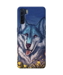 Cute Wolf Oppo F15 Back Cover