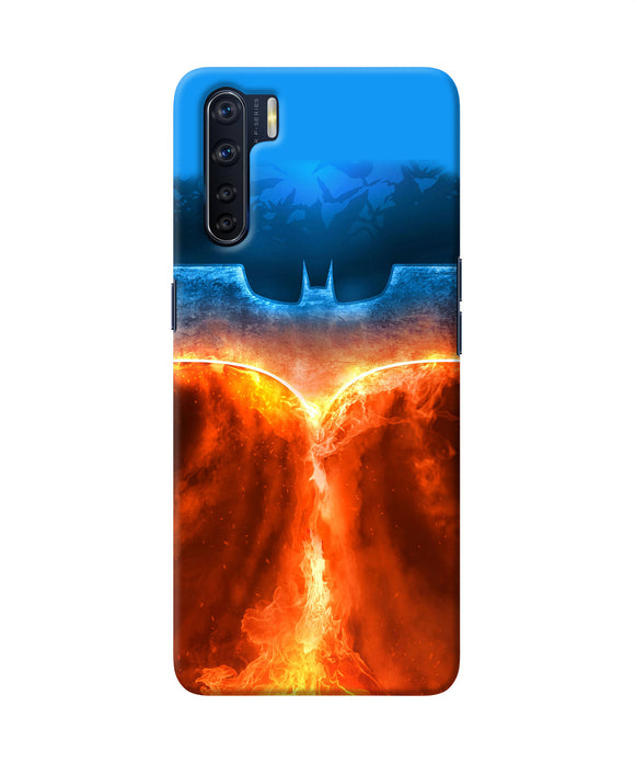 Burning Batman Logo Oppo F15 Back Cover