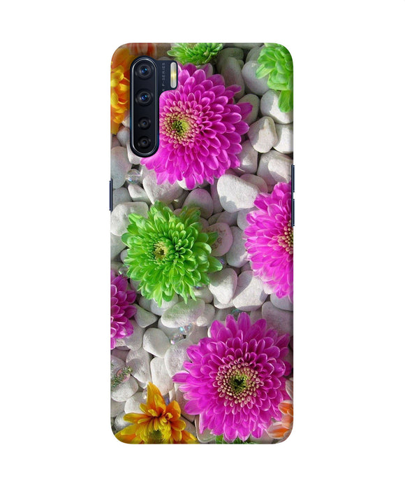 Natural Flower Stones Oppo F15 Back Cover