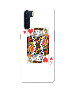 Heart King Card Oppo F15 Back Cover