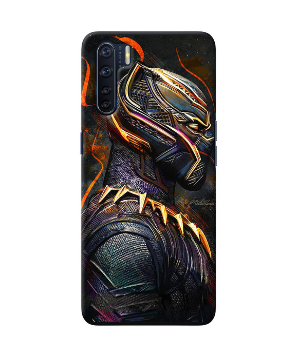 Black Panther Side Face Oppo F15 Back Cover
