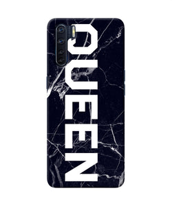 Queen Marble Text Oppo F15 Back Cover