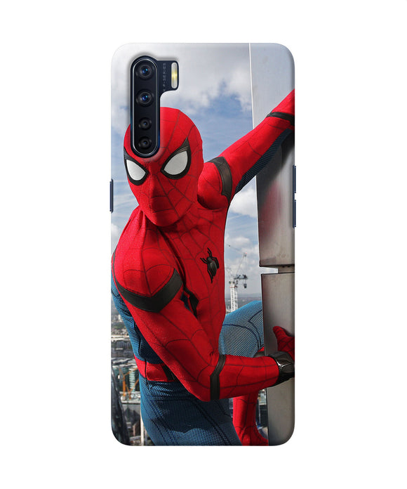 Spiderman On The Wall Oppo F15 Back Cover