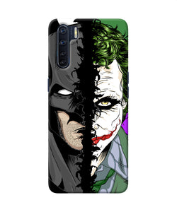 Batman Vs Joker Half Face Oppo F15 Back Cover