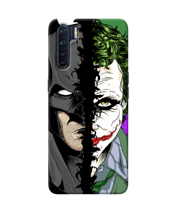 Batman Vs Joker Half Face Oppo F15 Back Cover