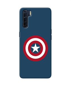 Captain America Logo Oppo F15 Back Cover