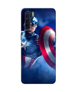 Captain America On Sky Oppo F15 Back Cover