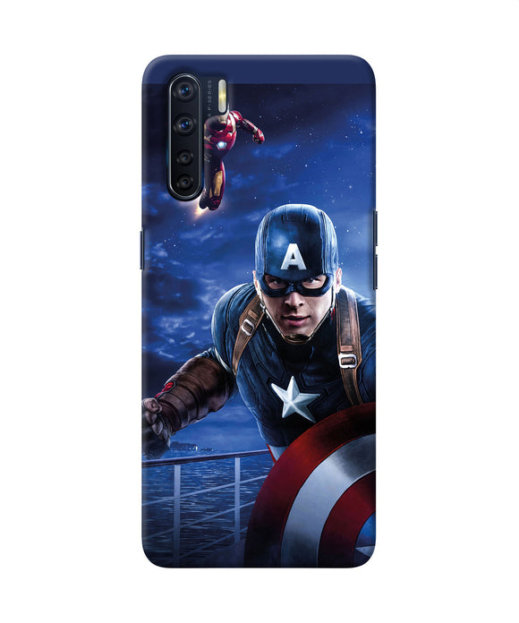 Captain With Ironman Oppo F15 Back Cover