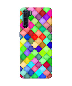 Abstract Colorful Squares Oppo F15 Back Cover