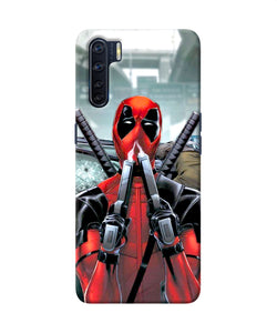 Deadpool With Gun Oppo F15 Back Cover