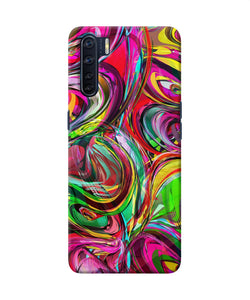 Abstract Colorful Ink Oppo F15 Back Cover