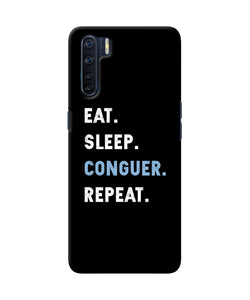 Eat Sleep Quote Oppo F15 Back Cover