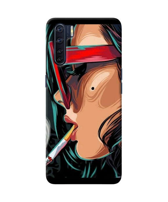 Smoking Girl Oppo F15 Back Cover