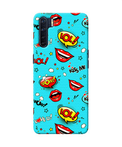 Lol Lips Print Oppo F15 Back Cover