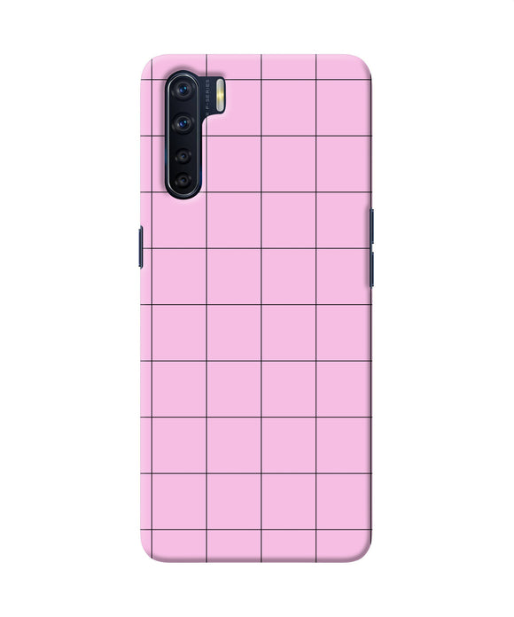 Pink Square Print Oppo F15 Back Cover