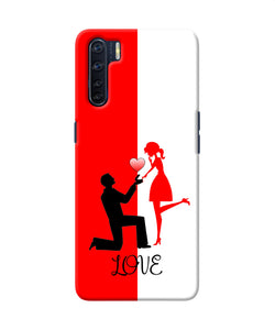 Love Propose Red And White Oppo F15 Back Cover