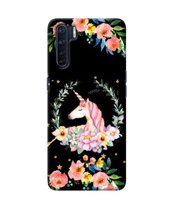 Unicorn Flower Oppo F15 Back Cover