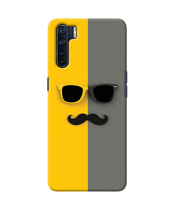 Mustache Glass Oppo F15 Back Cover
