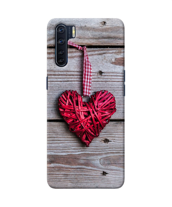 Lace Heart Oppo F15 Back Cover