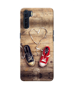 Shoelace Heart Oppo F15 Back Cover