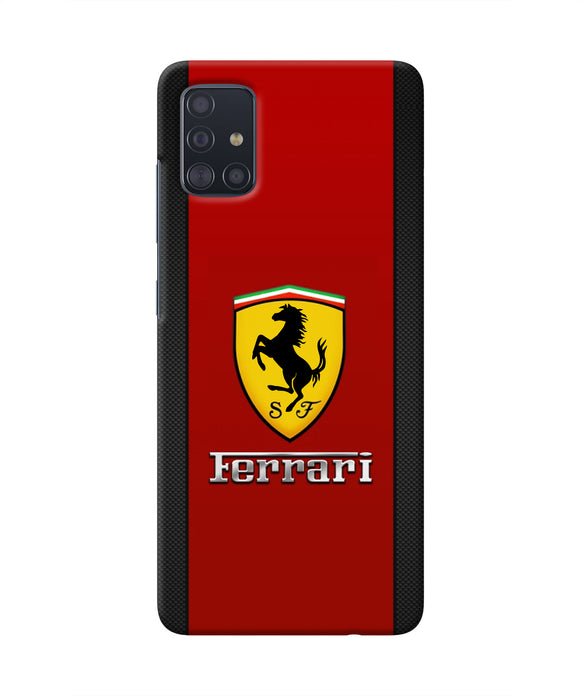 Ferrari Abstract Maroon Samsung A51 Real 4D Back Cover