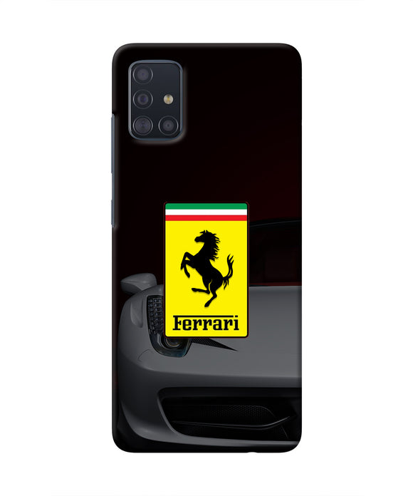 White Ferrari Samsung A51 Real 4D Back Cover