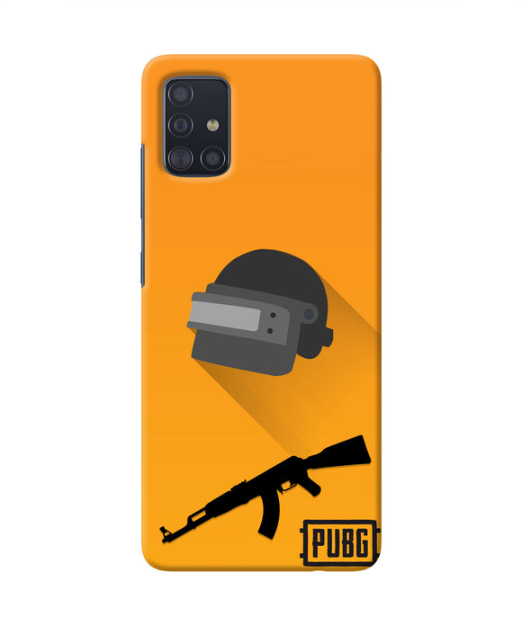 PUBG Helmet and Gun Samsung A51 Real 4D Back Cover