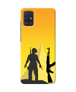 PUBG Silhouette Samsung A51 Real 4D Back Cover