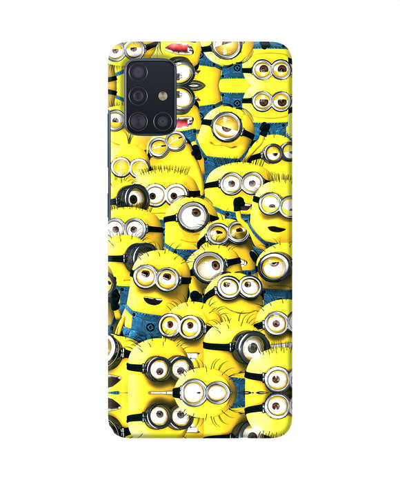 Minions Mini Crowd Samsung A51 Back Cover