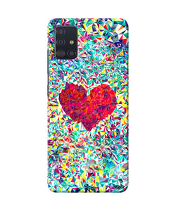 Red Heart Print Samsung A51 Back Cover