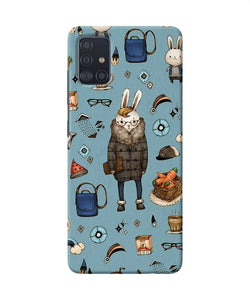 Canvas Rabbit Print Samsung A51 Back Cover