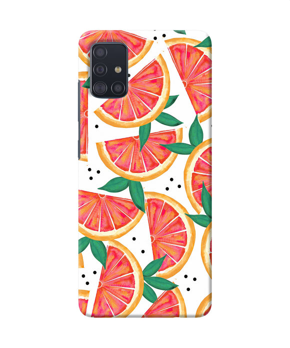 Abstract Orange Print Samsung A51 Back Cover
