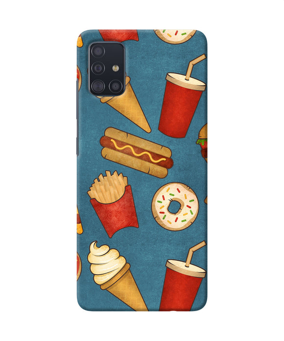 Abstract Food Print Samsung A51 Back Cover