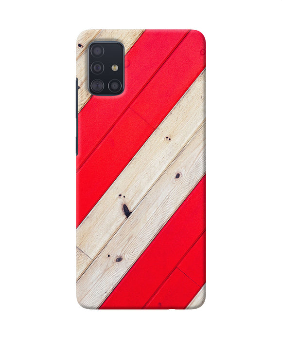 Abstract Red Brown Wooden Samsung A51 Back Cover