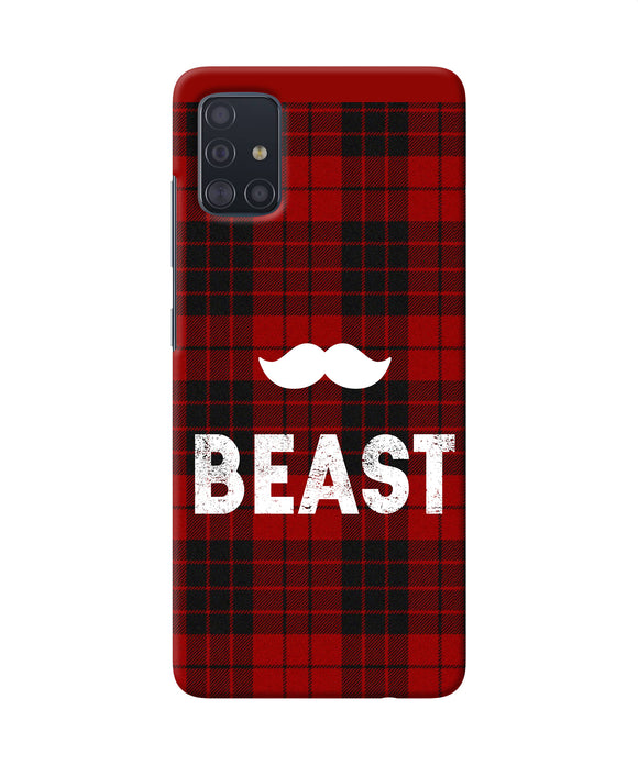 Beast Red Square Samsung A51 Back Cover