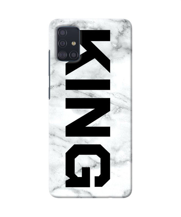 King Marble Text Samsung A51 Back Cover