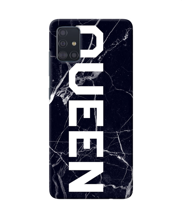 Queen Marble Text Samsung A51 Back Cover