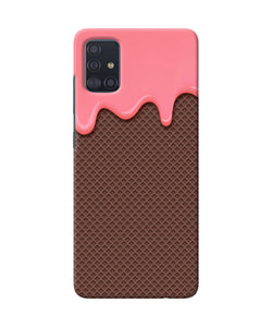 Waffle Cream Biscuit Samsung A51 Back Cover