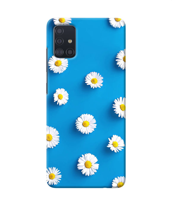 White Flowers Samsung A51 Back Cover