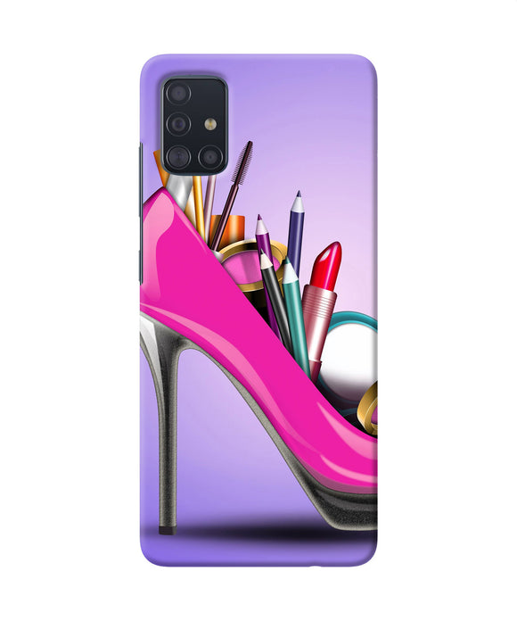 Makeup Heel Shoe Samsung A51 Back Cover