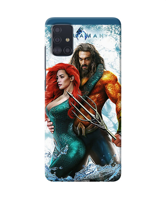 Aquaman Couple Water Samsung A51 Back Cover