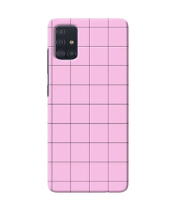 Pink Square Print Samsung A51 Back Cover