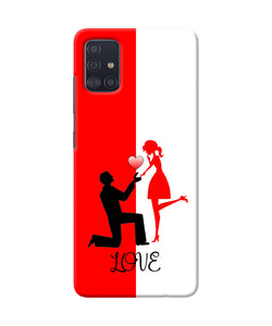 Love Propose Red And White Samsung A51 Back Cover