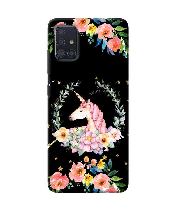 Unicorn Flower Samsung A51 Back Cover