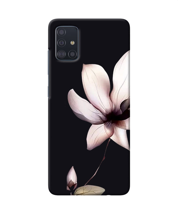 Flower White Samsung A51 Back Cover