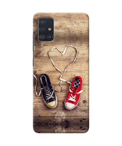 Shoelace Heart Samsung A51 Back Cover