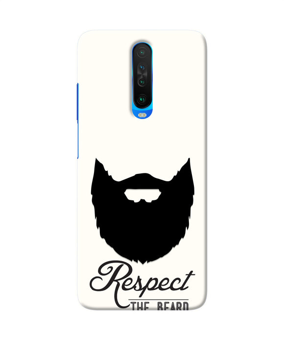 Respect the Beard Poco X2 Real 4D Back Cover