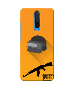 PUBG Helmet and Gun Poco X2 Real 4D Back Cover